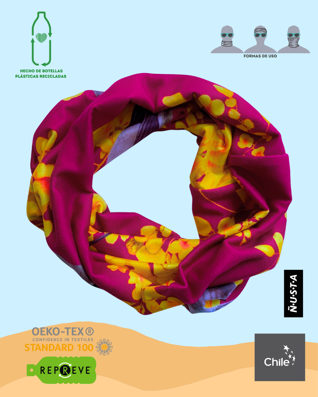 Bandana Picaflor de Arica Violeta