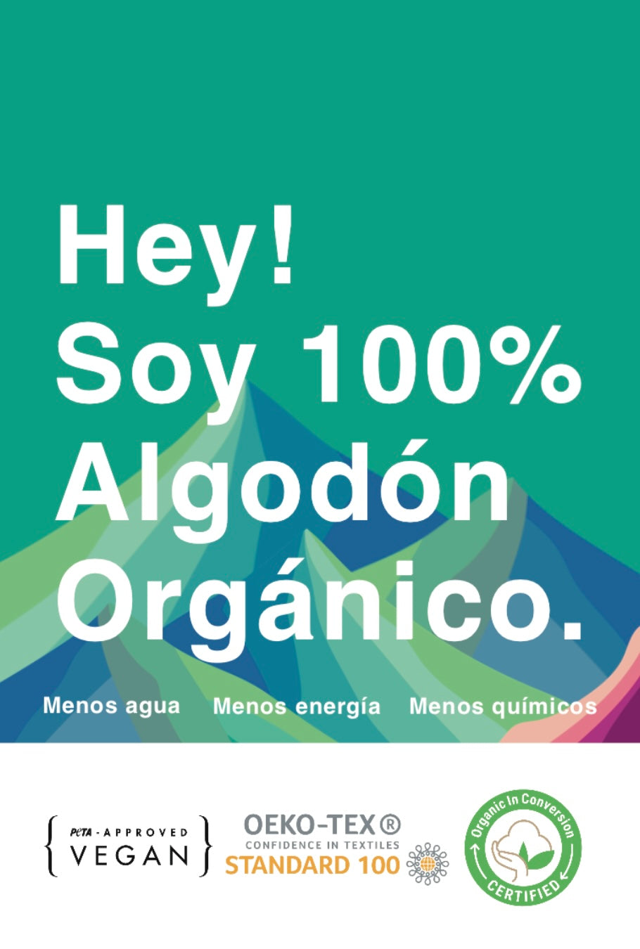 Polera 100% algodón orgánico Aguayo Blanco