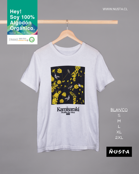 Polera 100% algodón orgánico Picaflor de Arica Kamisaraki