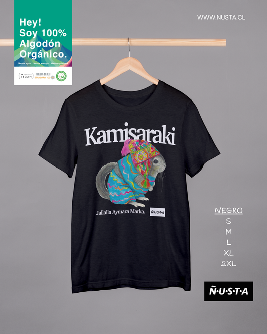 Polera 100% algodón orgánico Chinchilla Kamisaraki