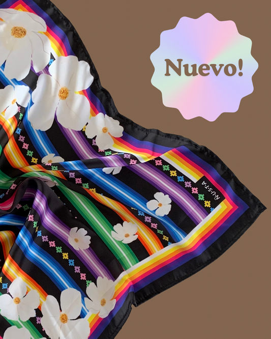 Pañuelo 70x70 cms Aguayo Panqarita Negro
