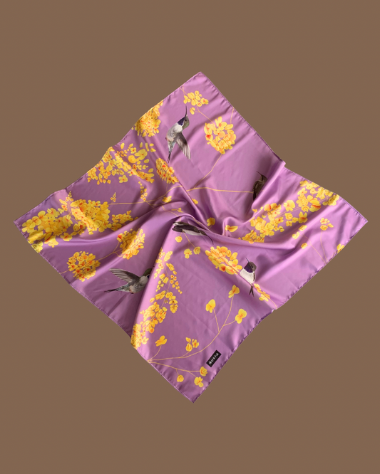 Pañuelo 70 Picaflor de Arica Lila