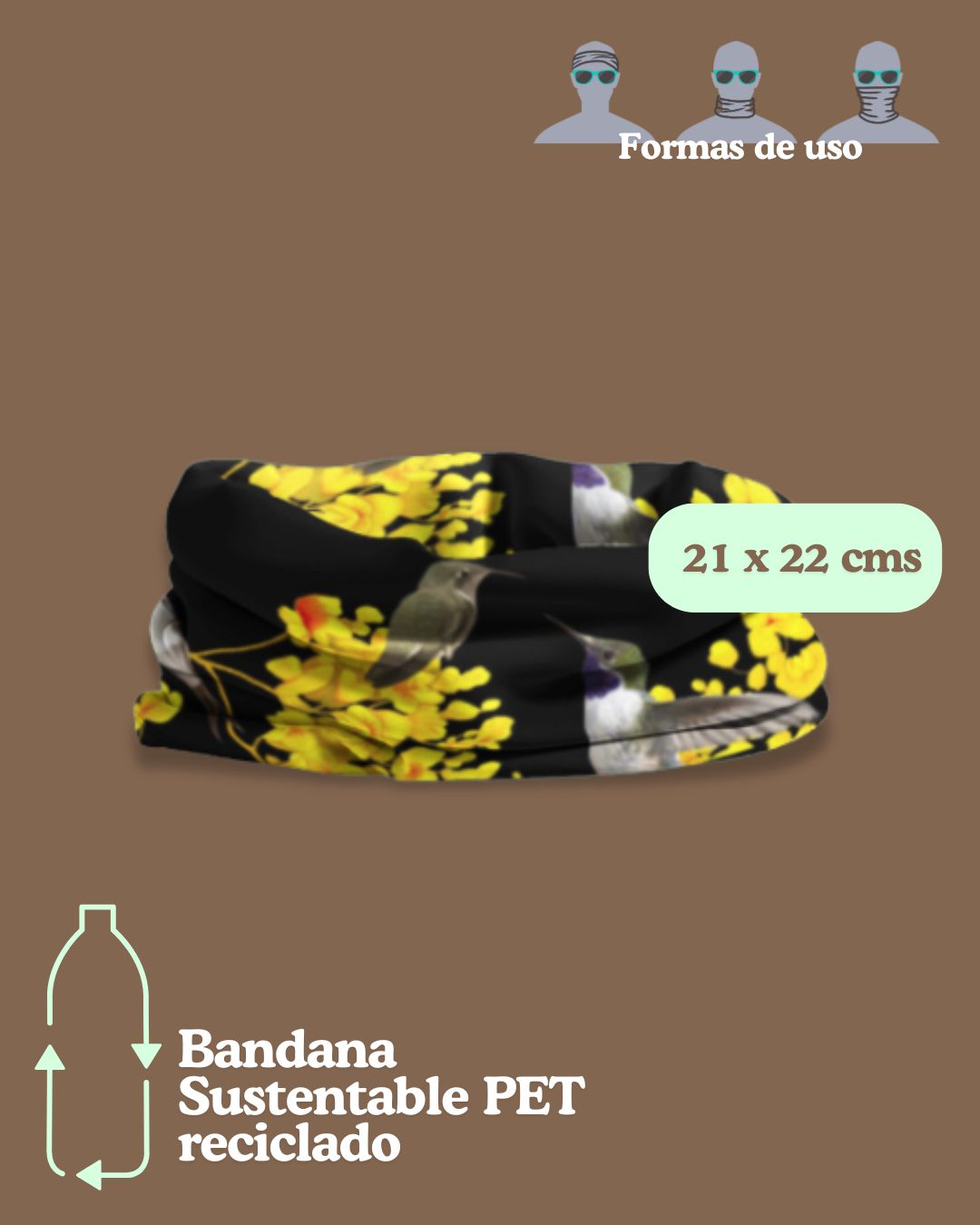 Bandana Picaflor de Arica Negro