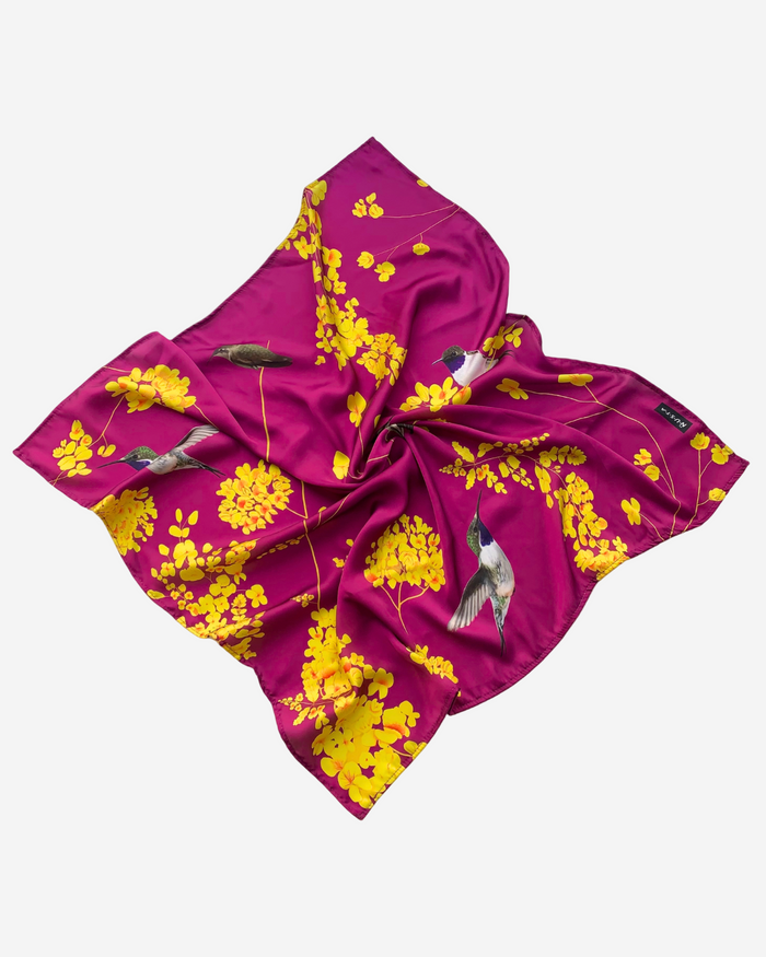 PAÑUELO 70 PICAFLOR DE ARICA |VIOLETA